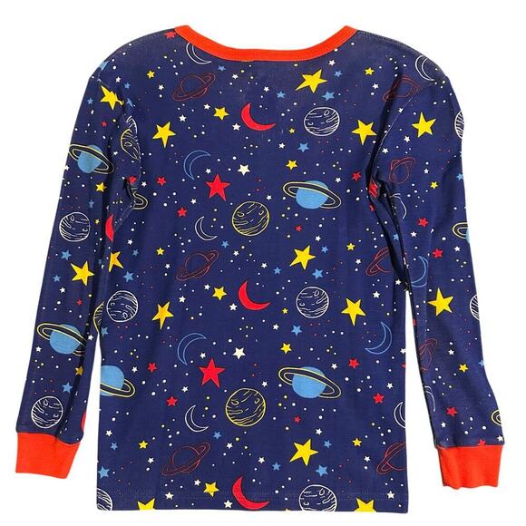 NWOT Coral Bee 2pc Glow in The Dark Space Pajamas Kids 12 - Picture 3 of 6